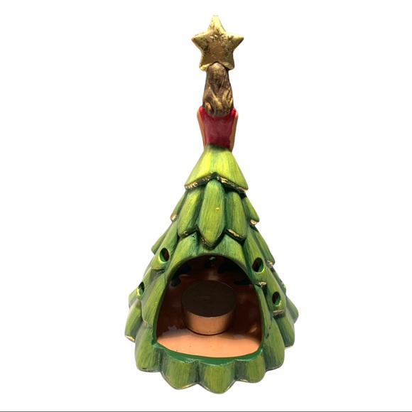 NWT Christmas Ceramic Candle Light Decoration Women in Dress Figurine Decor - Picture 6 of 8